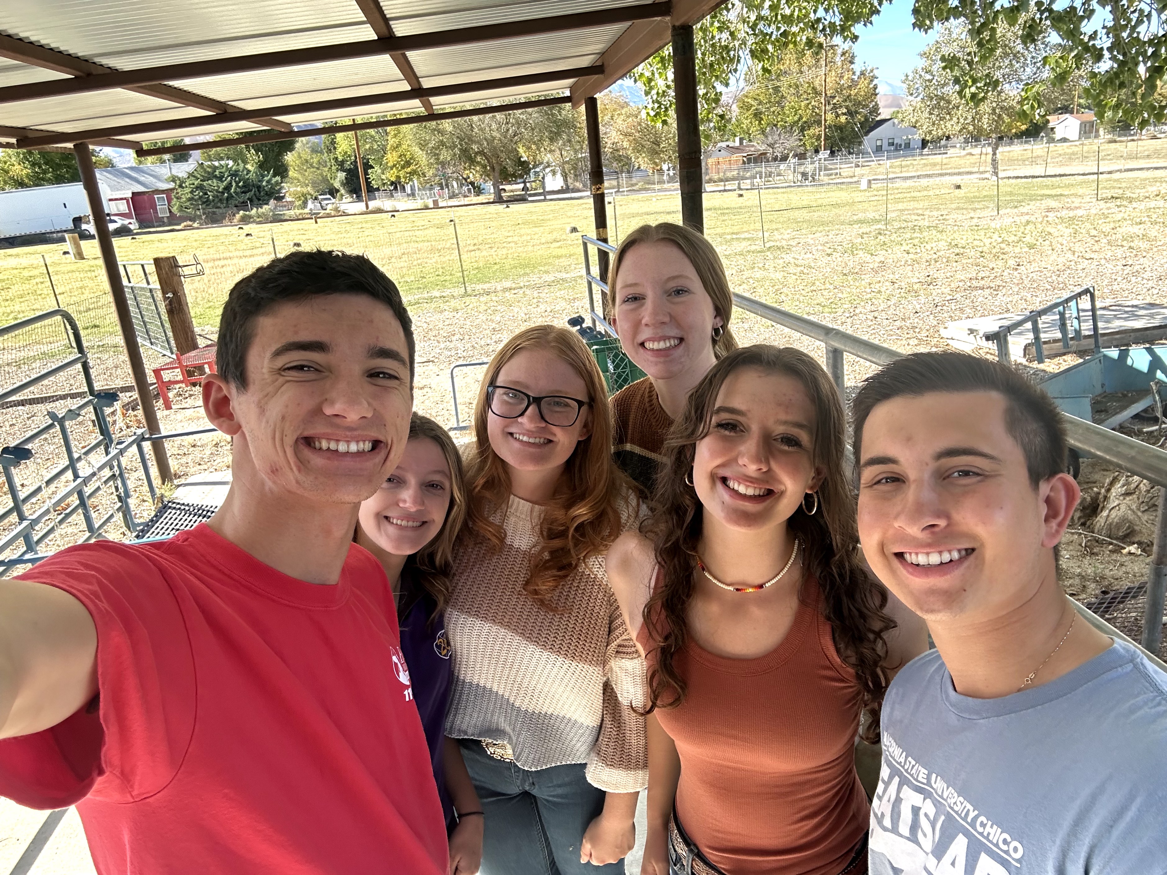 State officers gathered together in an outdoor setting